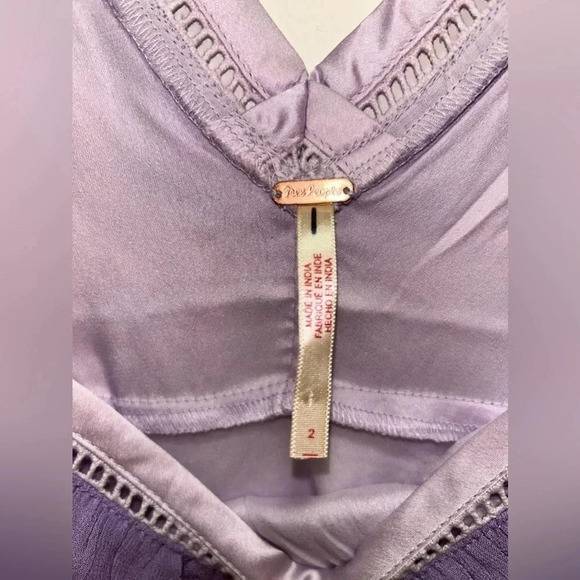 Free People X Revolve NWOT Violet Visions Slip Mini Dress. Size 2 - Picture 6 of 8